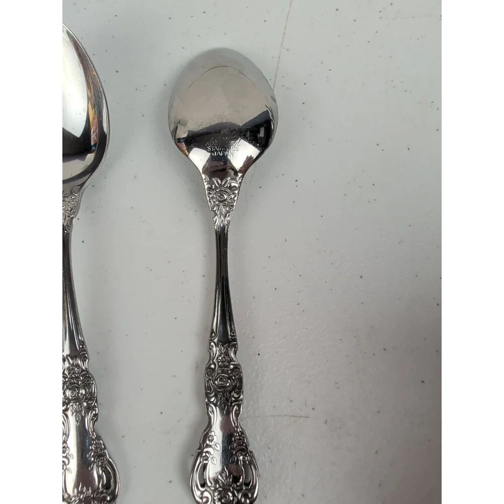 Set of 4 Oneida Northland Baton Rouge Stainless Teaspoons 6